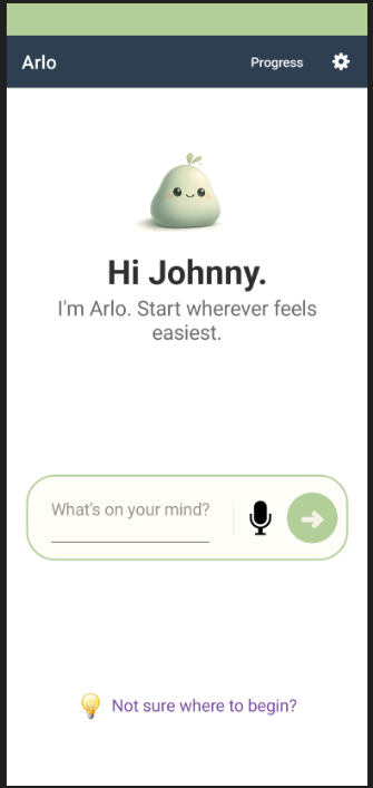Daily Encouragement screen in Arlo